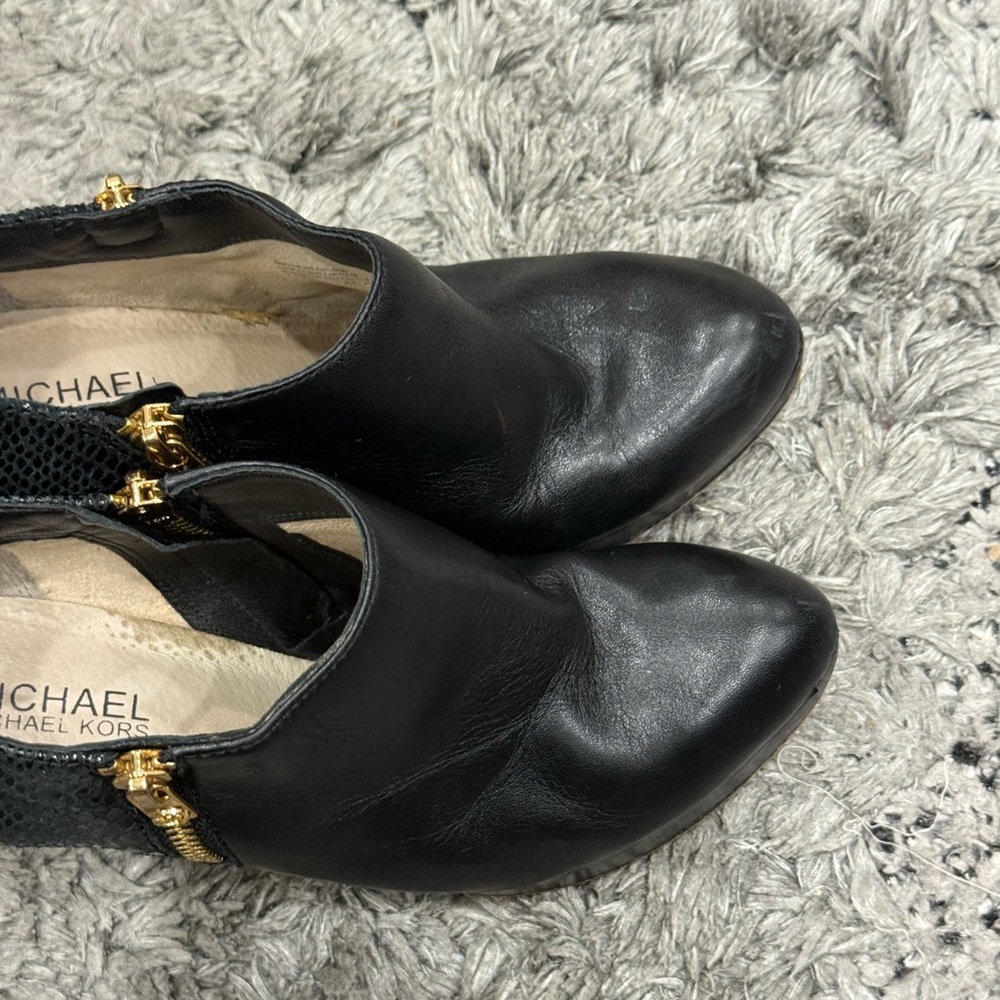 MICHAEL KORS York Python-embossed Black Ankle Boot - image 3